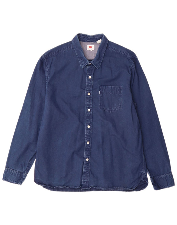Levi's Boys Denim Shirt 15-16 Years XL Navy Blue Cotton