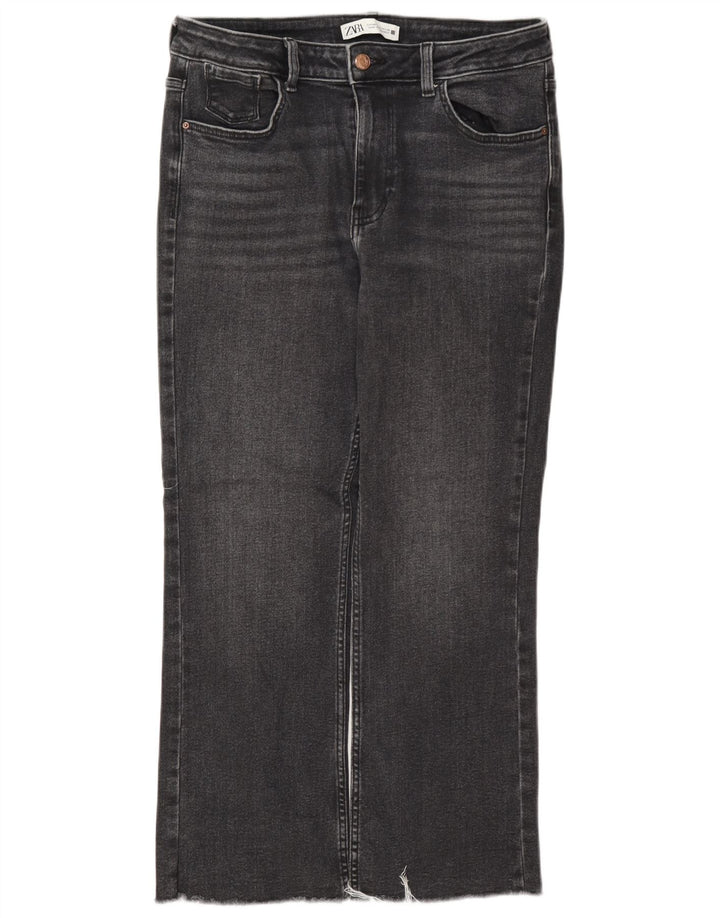 Zara Womens Cropped Jeans EU 40 Medium W30 L26 Grey