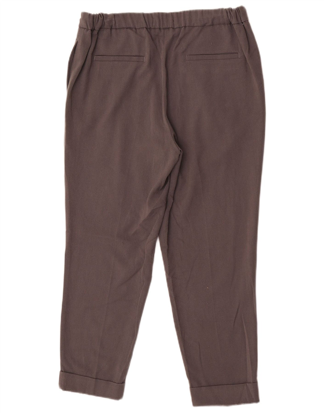 Marks & Spencer Womens Cropped Trousers UK 12 Medium W30 L25 Grey Polyester