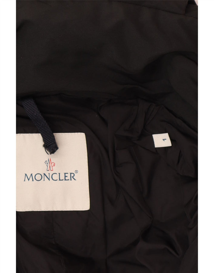 MONCLER Womens Padded Coat Size 1 Small Black Polyester Winter