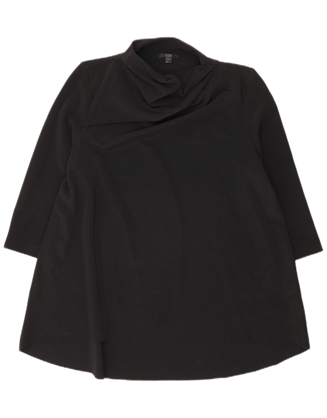 Cos Womens 3/4 Sleeve Tunic Dress UK 14 Medium Black Polyester