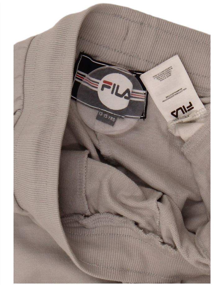 FILA Boys Sport Shorts 13-14 Years Grey Colourblock Cotton