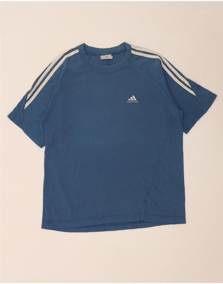 Adidas Mens T-Shirt Top Small Blue Cotton