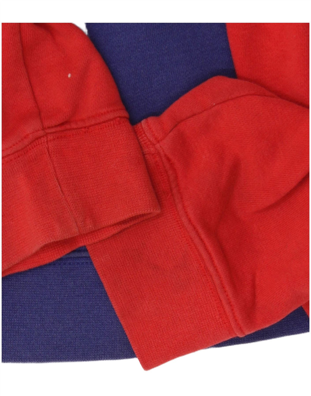 NIKE Boys Graphic Zip Hoodie Sweater 12-13 Years Large Red Colourblock