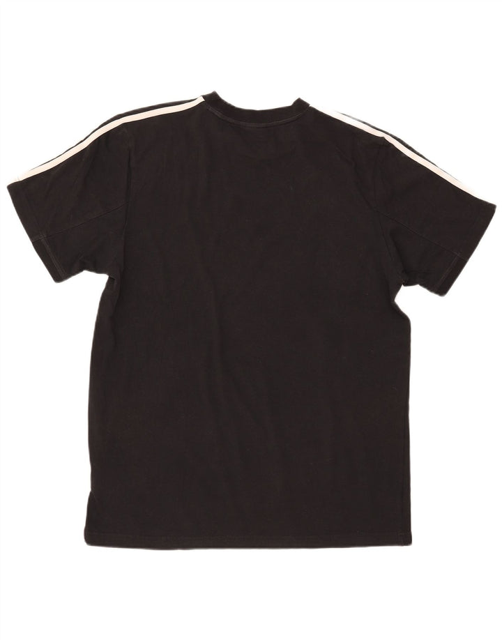 ADIDAS Mens T-Shirt Top UK 42/44 Large Black Colourblock Cotton