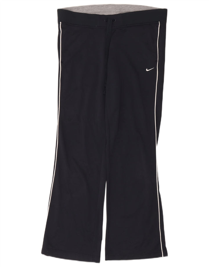 NIKE Womens Tracksuit Trousers UK 14 Large  Navy Blue Polyester