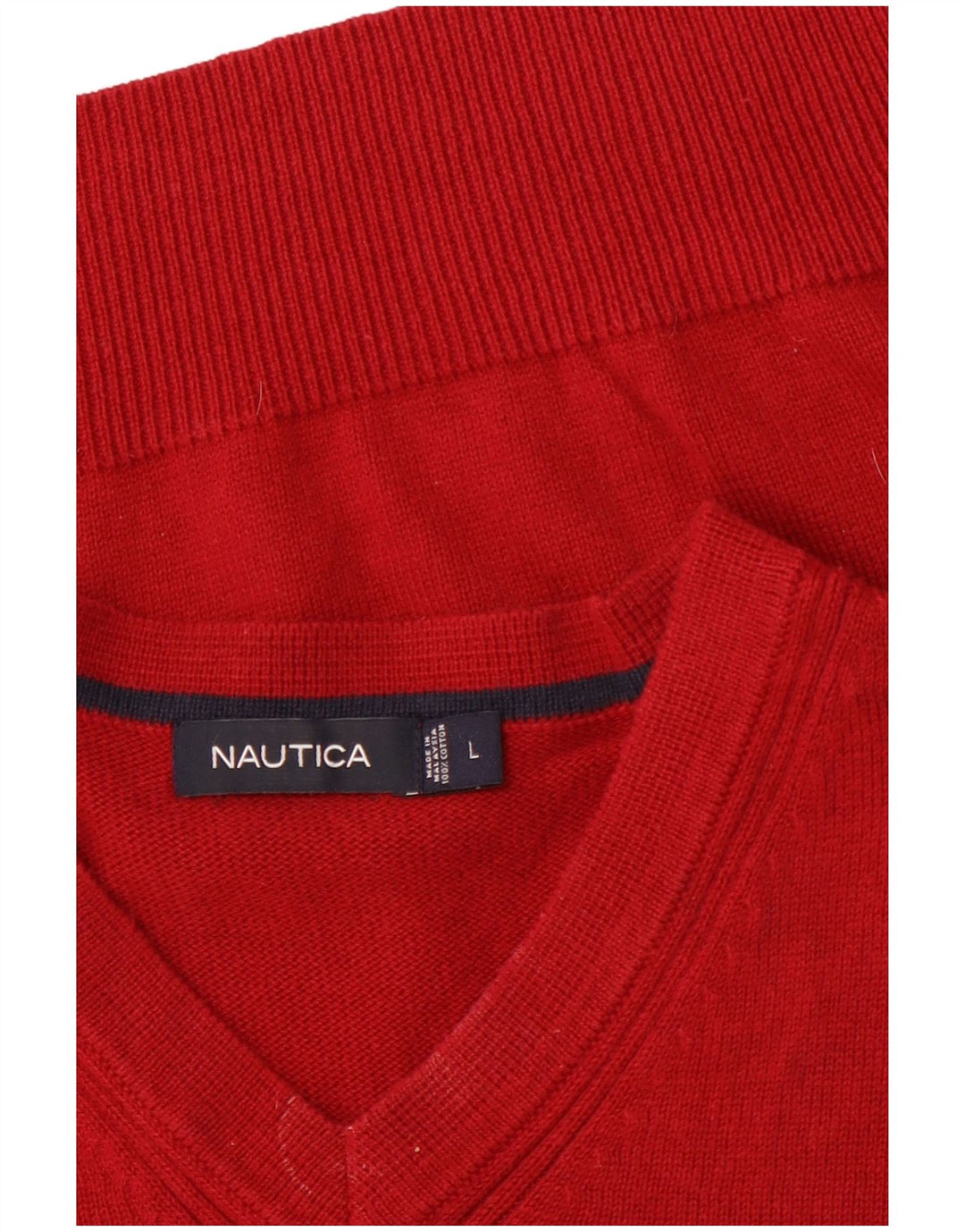 NAUTICA Womens Vest Tank Top UK 16 Large Red Cotton