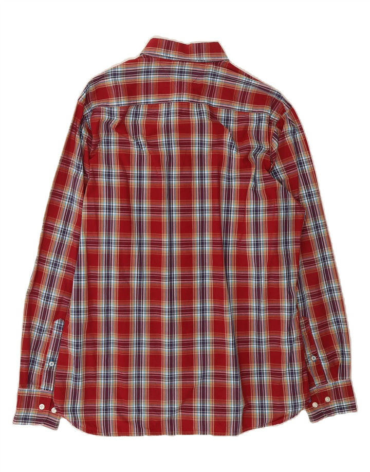 TOMMY HILFIGER Mens Custom Fit Shirt Medium Red Check Vintage Tommy Hilfiger and Second-Hand Tommy Hilfiger from Messina Hembry 
