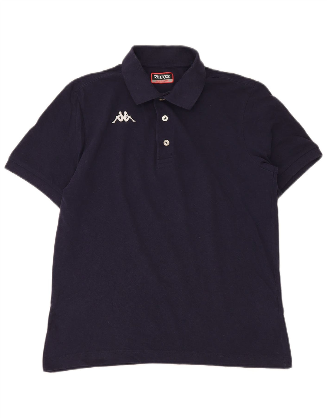 KAPPA Mens Polo Shirt Medium Navy Blue Cotton