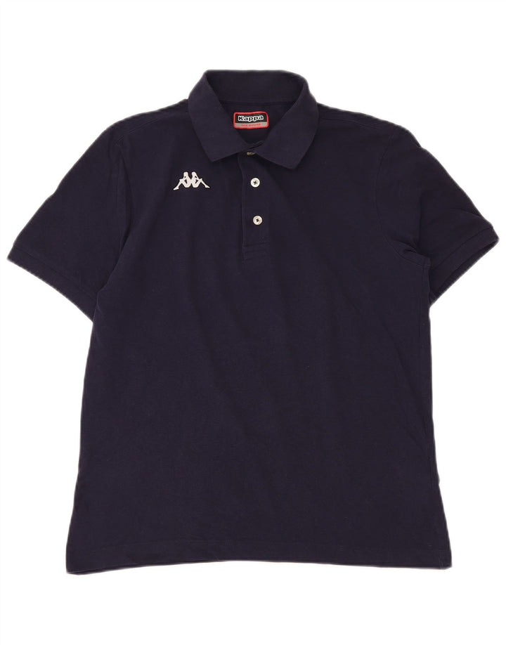 KAPPA Mens Polo Shirt Medium Navy Blue Cotton