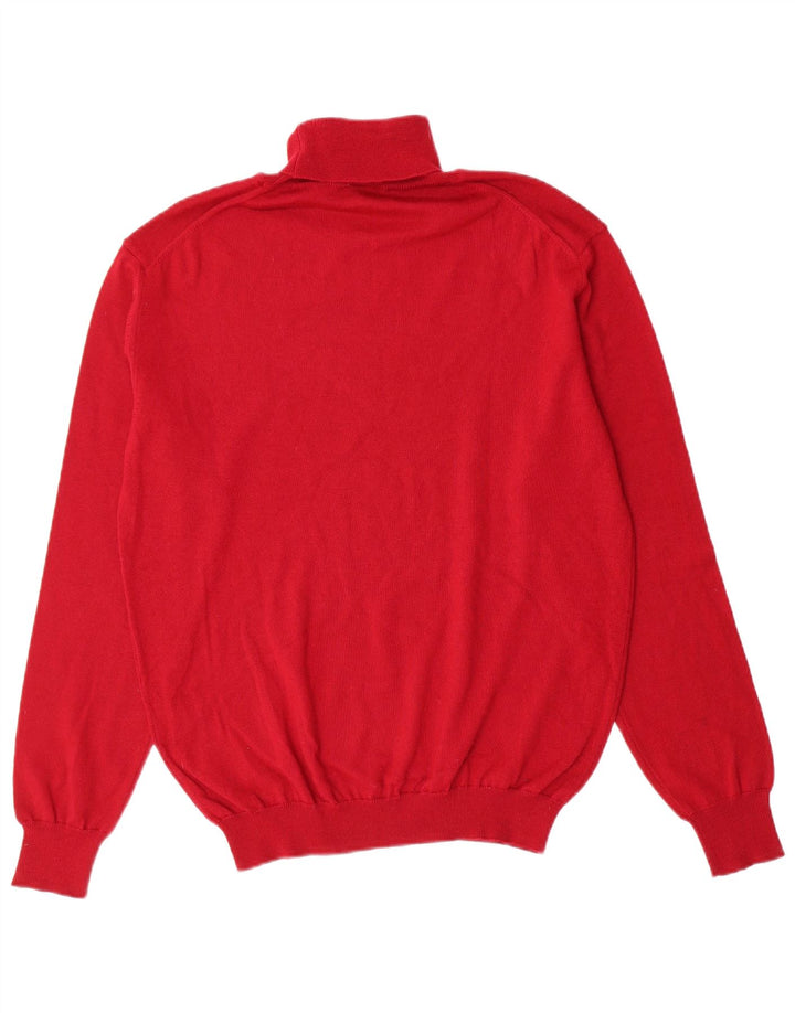 SERGIO TACCHINI Womens Roll Neck Jumper Sweater UK 18 XL Red Classic