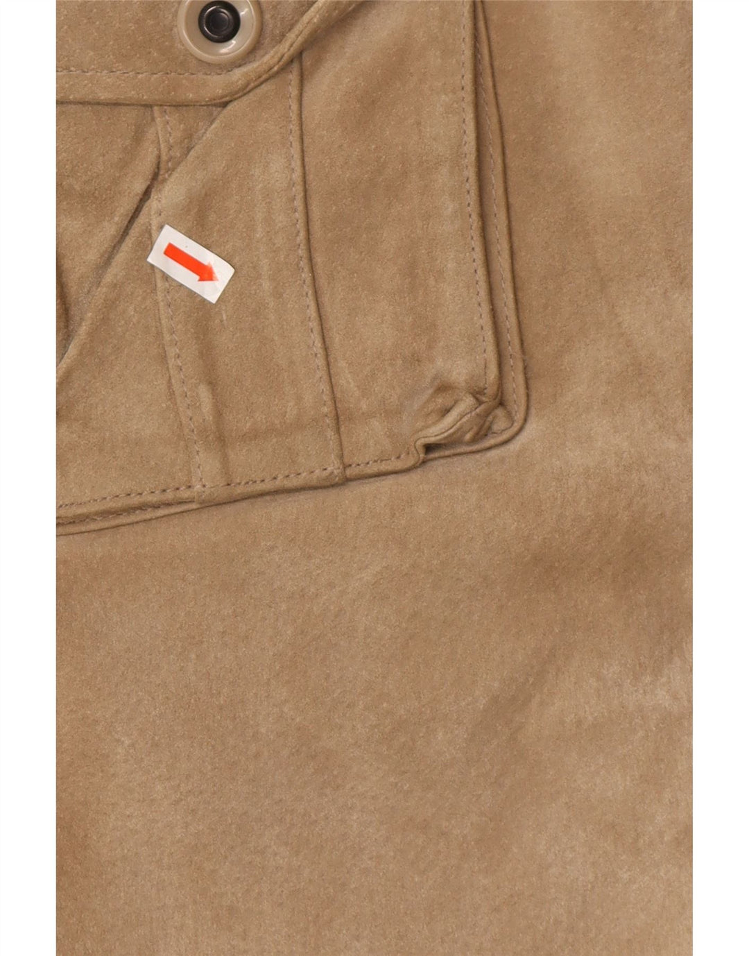 JOHN F GEE Mens Suede Straight Cargo Trousers EU 50 Large W34 L32 Beige