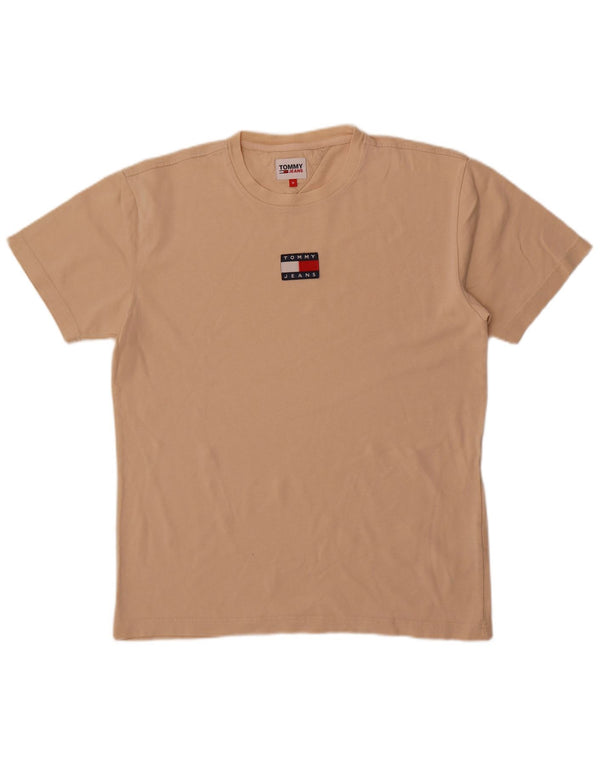 Tommy Hilfiger Mens Graphic T-Shirt Top Medium Beige Cotton