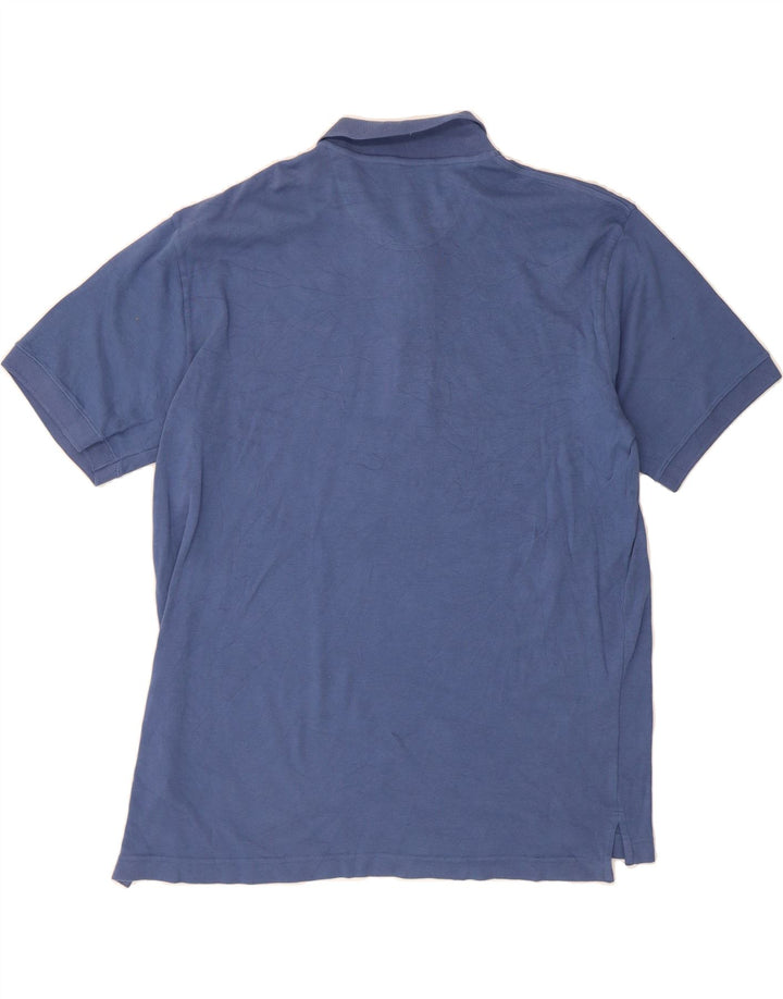 EDDIE BAUER Mens Polo Shirt Large Navy Blue Cotton Vintage Eddie Bauer and Second-Hand Eddie Bauer from Messina Hembry 