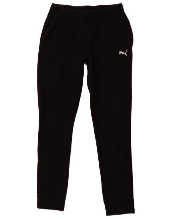 PUMA Mens Tracksuit Trousers Small  Black Cotton