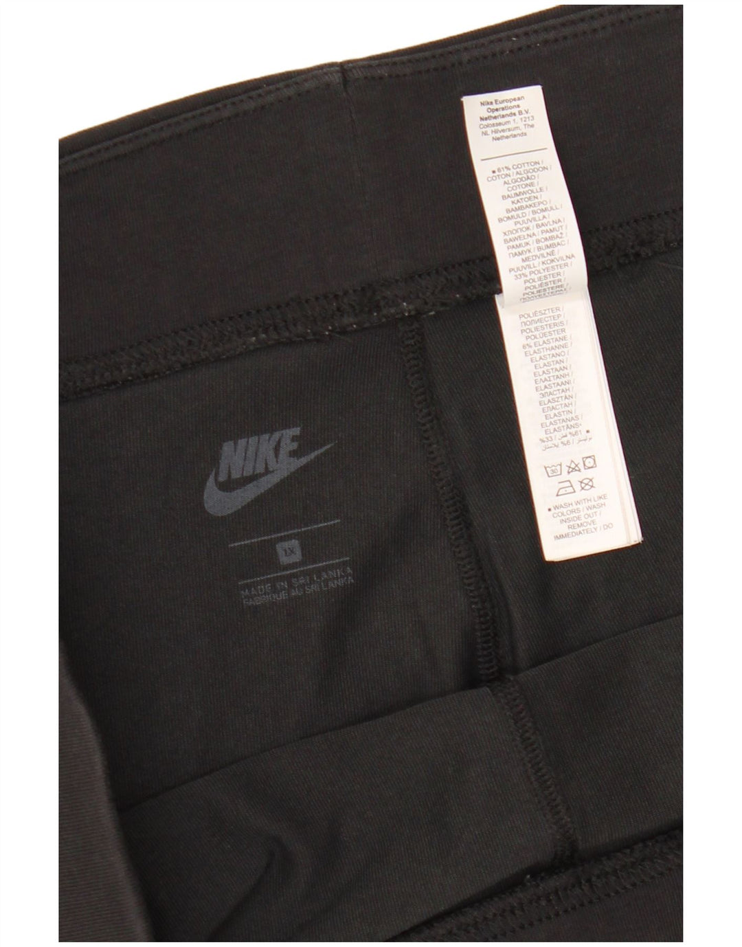NIKE Womens Sport Shorts UK 18 XL Black Cotton