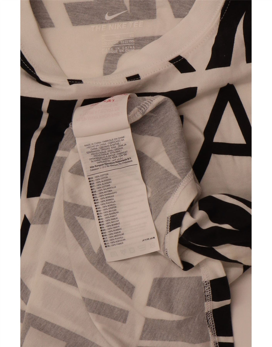 NIKE Girls Graphic Vest Top 13-14 Years XL  White Cotton