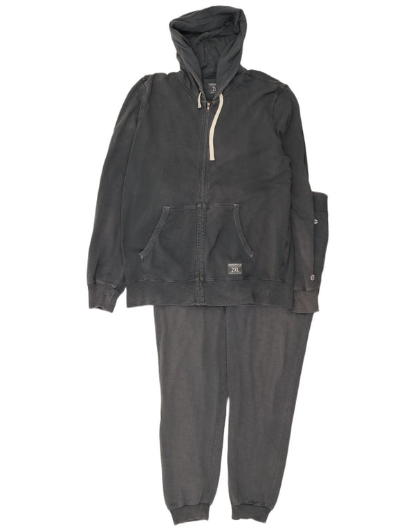 Champion Mens Hooded Full Tracksuit 2XL  Grey