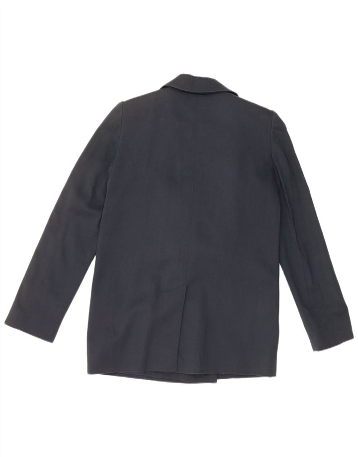 Red Valentino Womens 1 Button Blazer Jacket UK 12 Medium Navy Blue Cotton