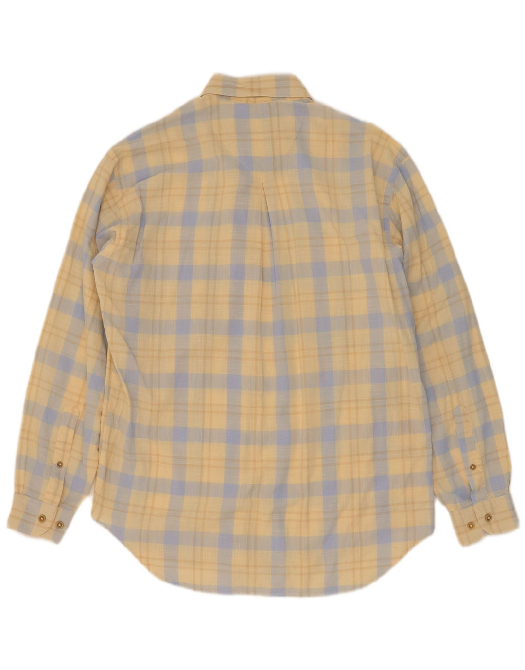 Marlboro Classics Mens Shirt Medium Yellow Check Cotton