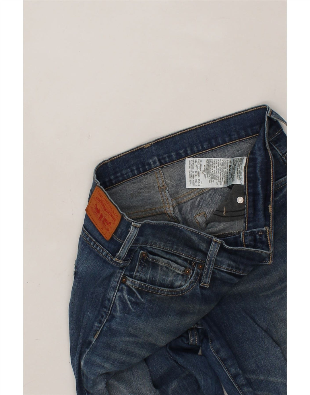 LEVI'S Womens Slim Jeans W25 L29 Blue Cotton Vintage Levi's and Second-Hand Levi's from Messina Hembry 