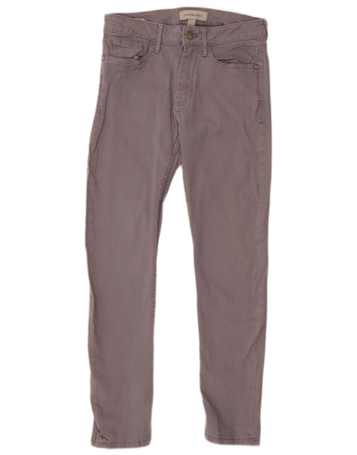 CALVIN KLEIN Womens Skinny Casual Trousers W26 L27 Grey