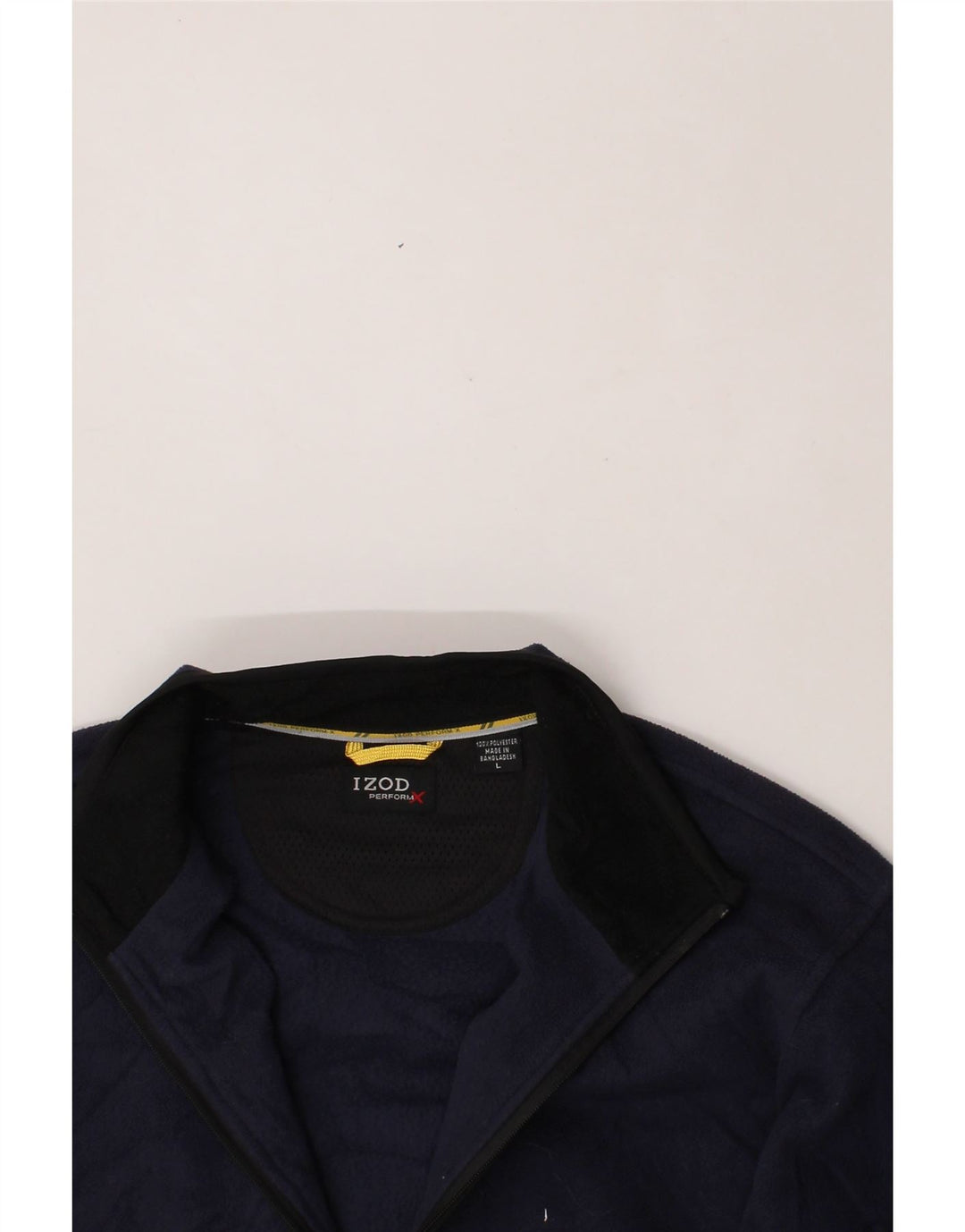 IZOD Mens Fleece Jacket UK 40 Large Navy Blue Polyester Vintage Izod and Second-Hand Izod from Messina Hembry 