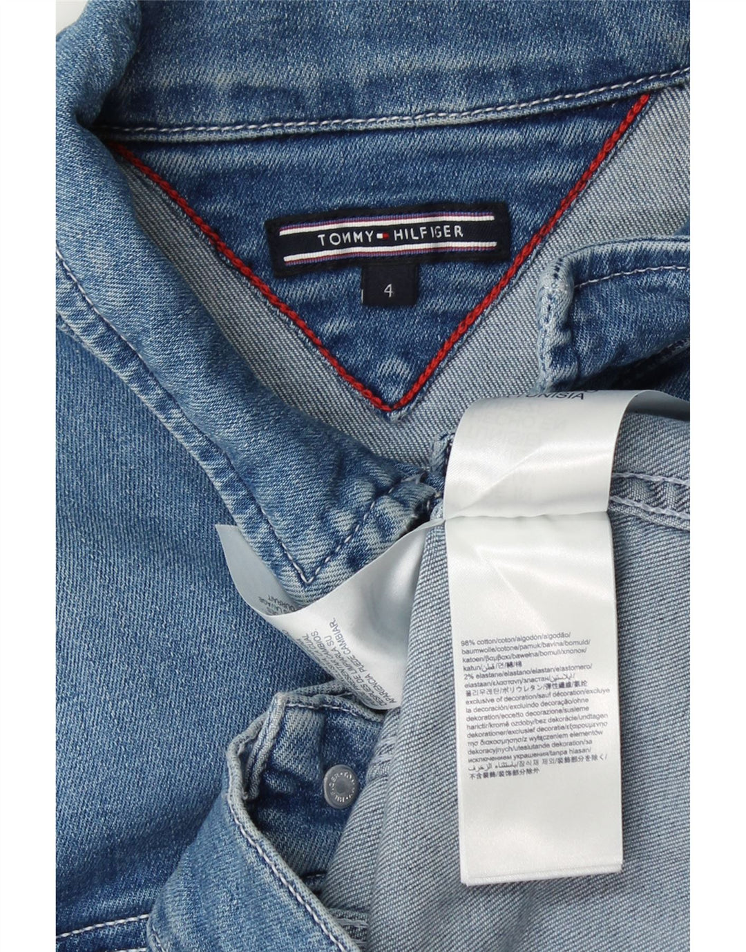 TOMMY HILFIGER Womens Denim Jacket US 4 XS Blue Cotton Vintage Tommy Hilfiger and Second-Hand Tommy Hilfiger from Messina Hembry 