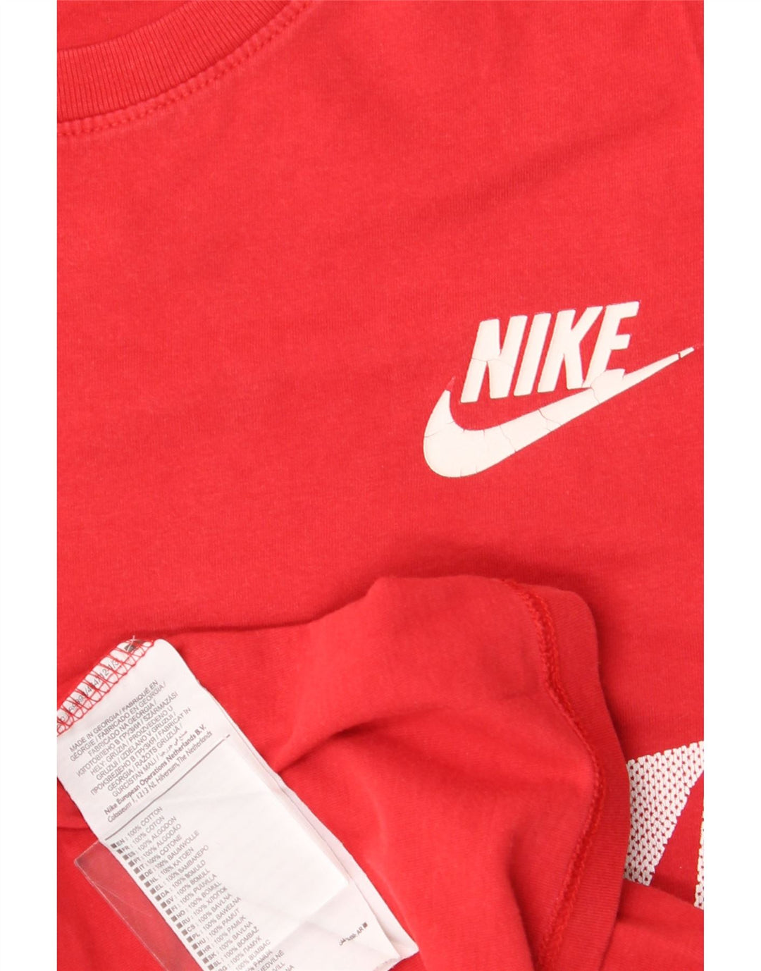 NIKE Mens Graphic T-Shirt Top Medium Red Cotton Vintage Nike and Second-Hand Nike from Messina Hembry 