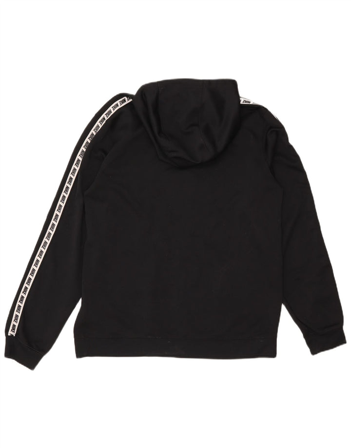 Nike Mens Graphic Hoodie Jumper Medium Black Polyester