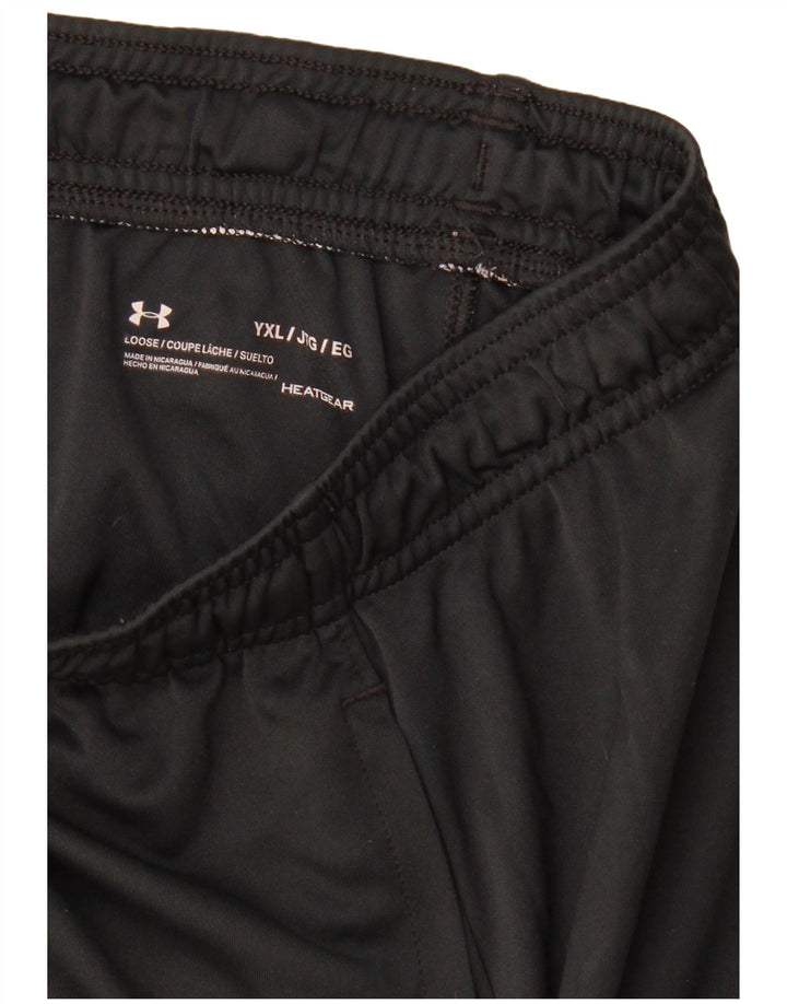 UNDER ARMOUR Boys Heat Gear Graphic Sport Shorts 13-14 Years XL  Black