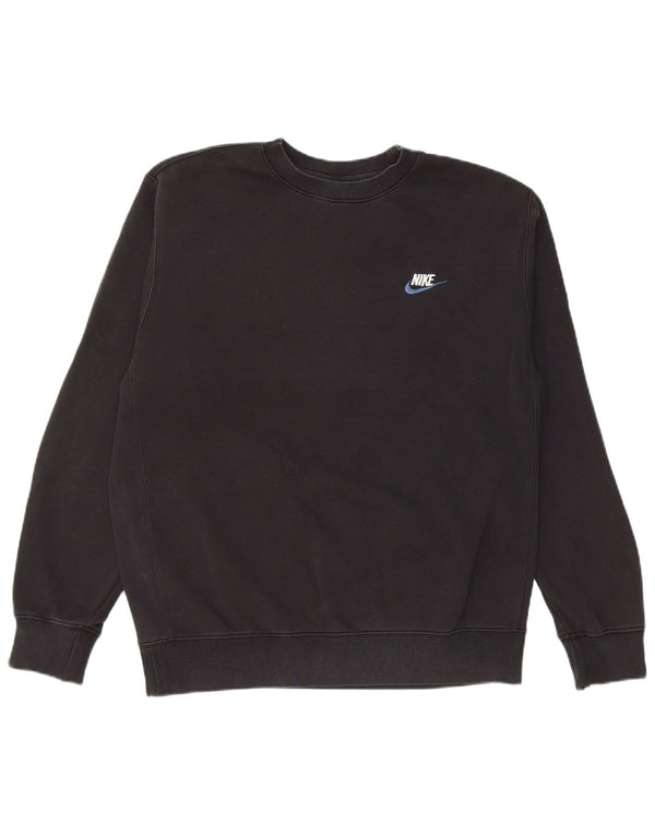 Nike Mens Sweatshirt Jumper Medium Black Cotton