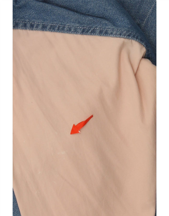 VINTAGE Mens Shirt Medium Beige Colourblock