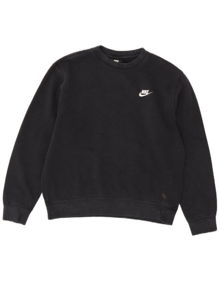 NIKE Mens Sweatshirt Jumper Medium Black Cotton