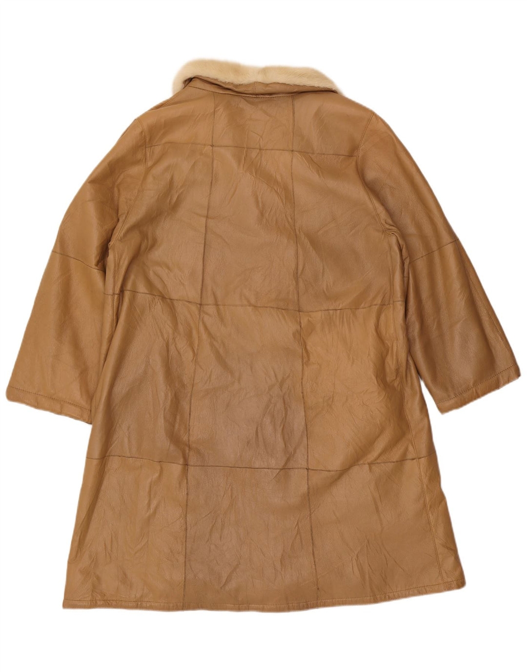 VINTAGE Womens Shearling Coat IT 44 Medium Beige