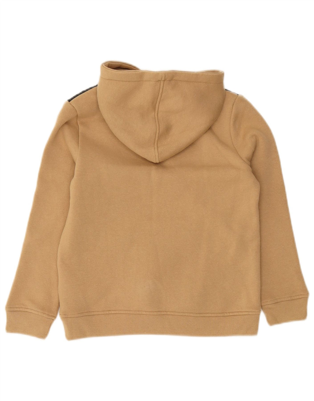 GUESS Boys Graphic Hoodie Jumper 7-8 Years Beige Colourblock Cotton
