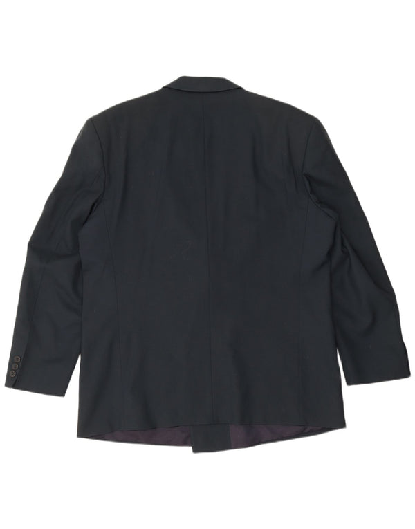 DIGEL Mens Double Breasted Blazer Jacket UK 40 Large Navy Blue New Wool