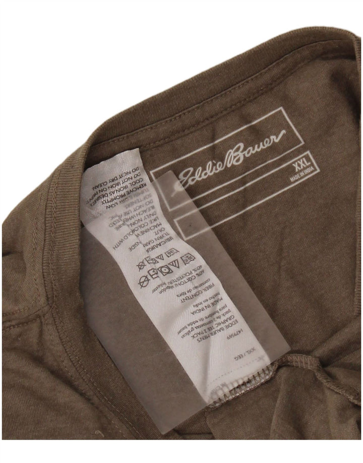 EDDIE BAUER Mens T-Shirt Top 2XL Grey Cotton