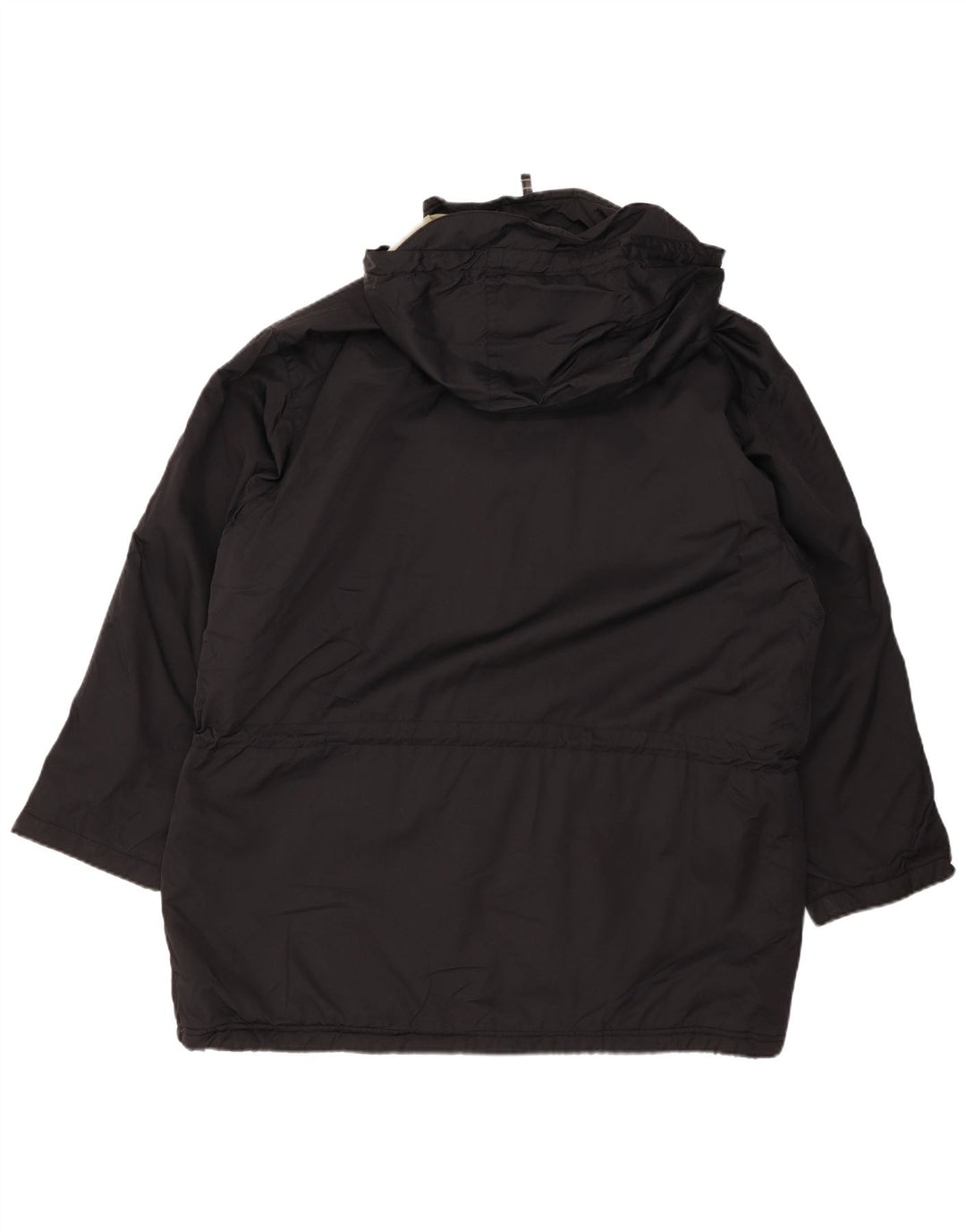 EDDIE BAUER Womens Oversized Hooded Windbreaker Coat UK 16 Large Black