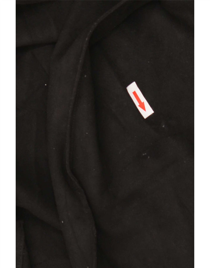 Zara Womens Open Oversized Overcoat UK 10 Small Black Polyester Classic