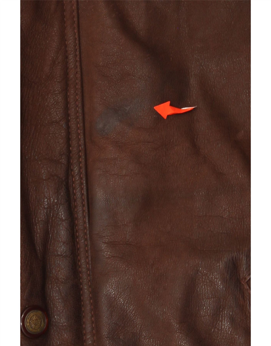 Vali Collection Mens Leather Jacket UK 40 Large Brown Leather