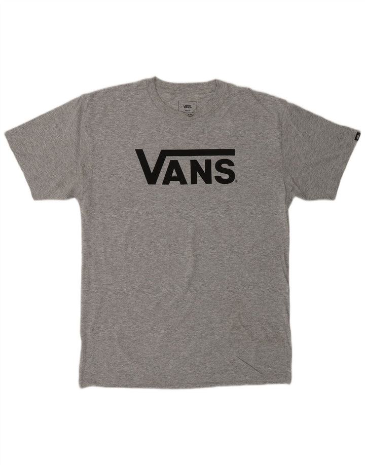 VANS Mens Classic Fit Graphic T-Shirt Top Medium Grey Flecked Cotton