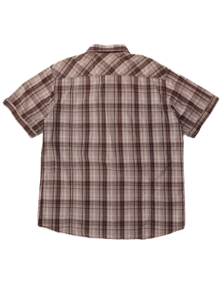 Angelo Litrico Mens Short Sleeve Shirt Size 41/42 Large Grey Check