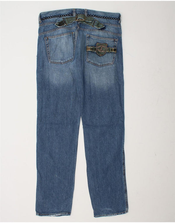 JUST CAVALLI Mens Ittierre Straight Jeans IT 52 XL W38 L36 Blue Cotton