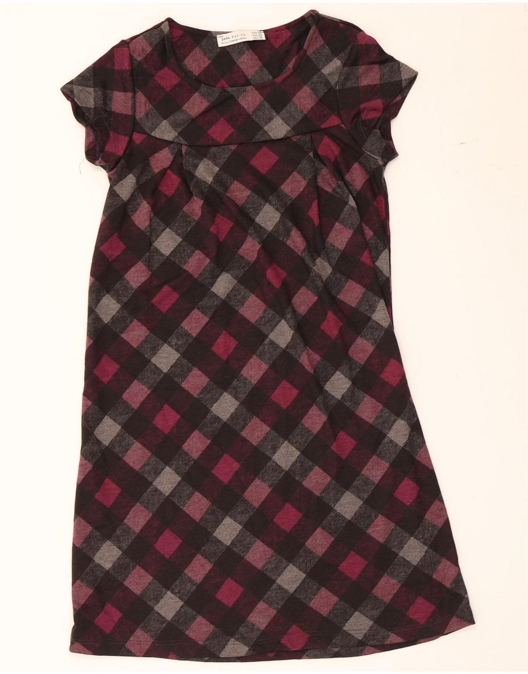 Zara Womens Shift Dress UK 8 Small Multicoloured Check