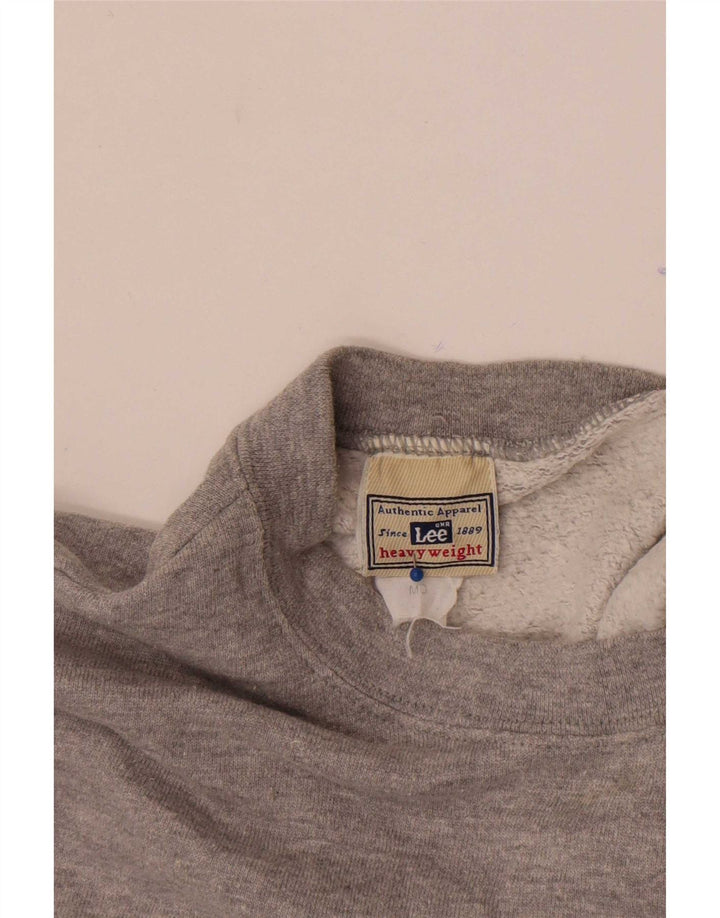 Lee Womens Sweatshirt Jumper UK 14 Medium Grey Flecked Cotton
