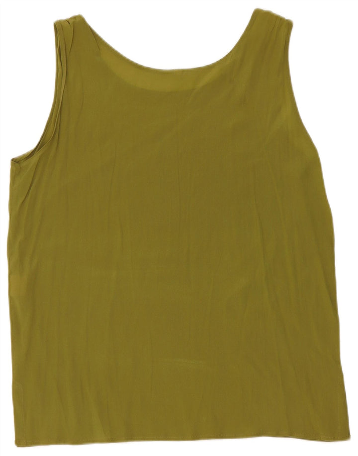 Vintage Womens Vest Top UK 14 Medium Green Acetate
