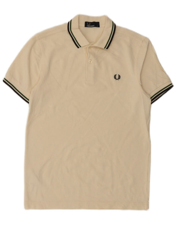 Fred Perry Mens Polo Shirt Small White Cotton
