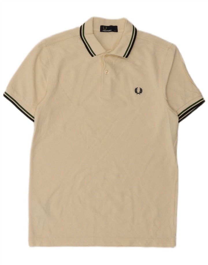 Fred Perry Mens Polo Shirt Small White Cotton