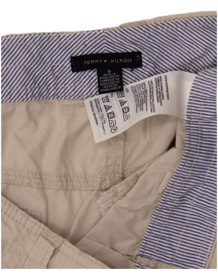 Tommy Hilfiger Womens Cargo Capri Trousers US 8 Medium W32 L22 Beige Cotton